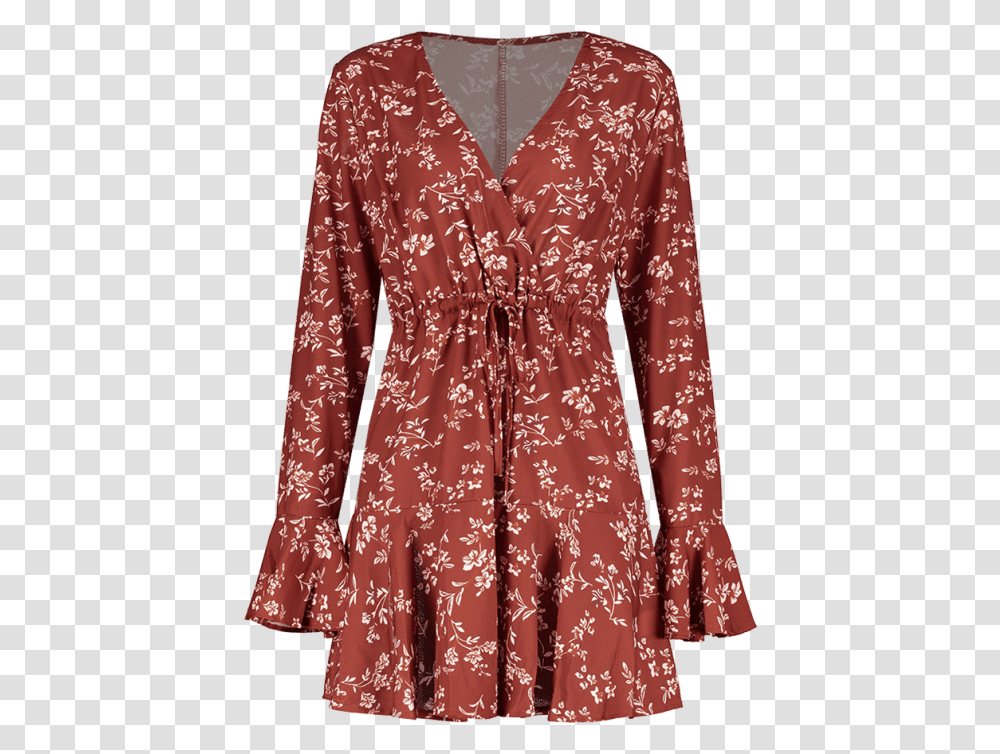 Cherry Red Spring No Floral Flounce Long Flare Mini Pattern, Apparel, Dress, Blouse Transparent Png