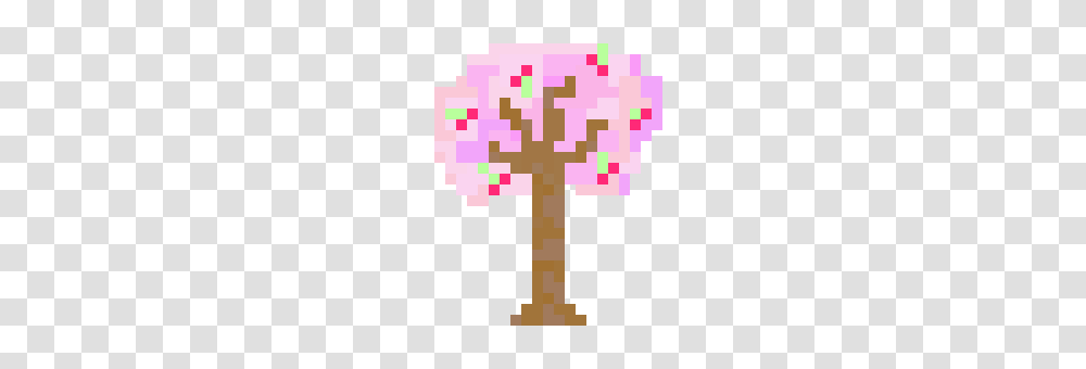 Cherry Tree Pixel Art Maker, Cross, Rug, Plant Transparent Png