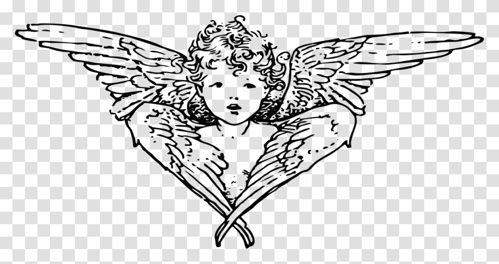 Cherub Angel Line Art, Skin, Emblem, Logo Transparent Png