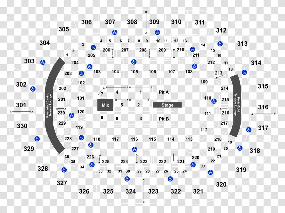 Chesapeake Energy Arena Seating Chart With Prices, Chess, Game, Diagram, Floor Plan Transparent Png