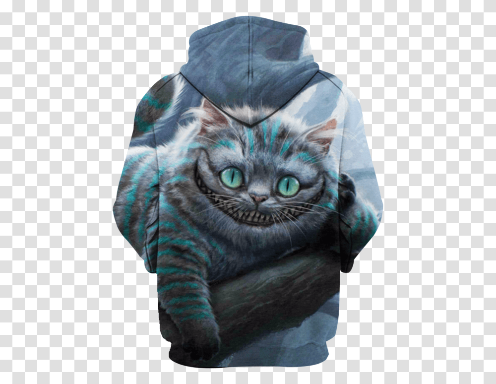 Cheshire Cat Alice In Wonderland 3d Hoodie Alice In Wonderland Characters Cheshire Cat, Sweatshirt, Sweater, Sleeve Transparent Png