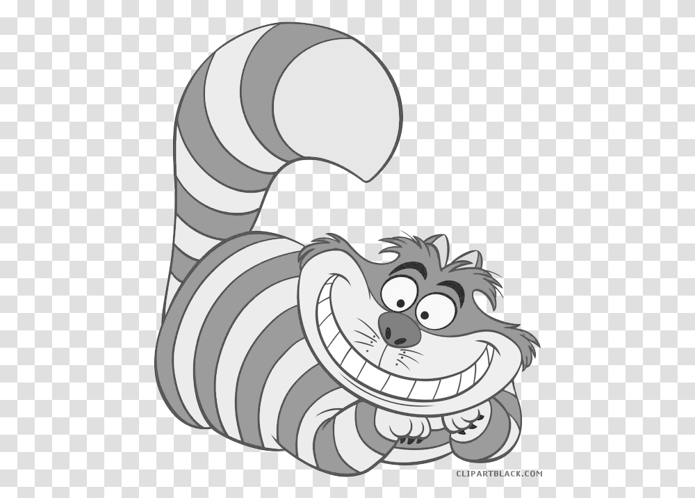 Cheshire Cat Animal Free Black White Images Alice And Wonderland Clipart, Sea Life, Mammal, Invertebrate, Snail Transparent Png
