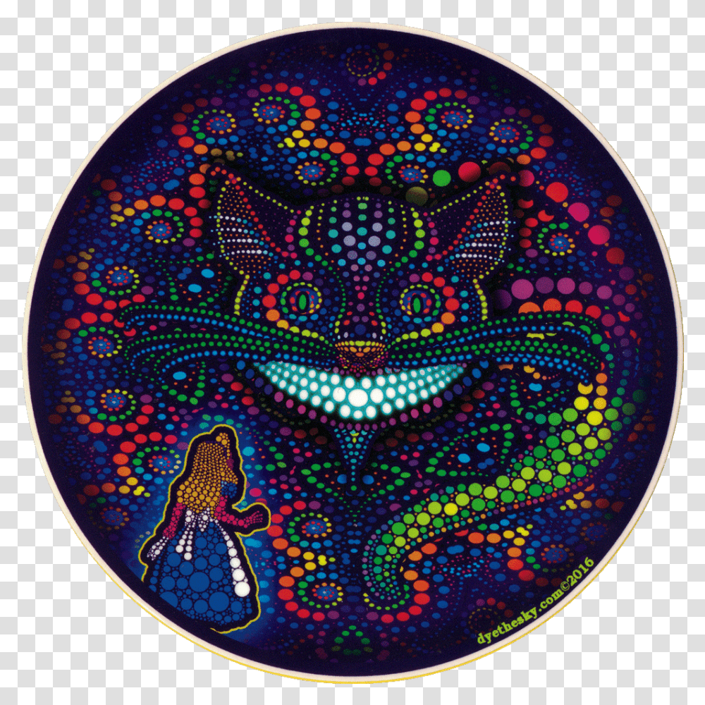 Cheshire Cat Bumper Sticker Decal Circle, Art, Rug, Ornament, Stained Glass Transparent Png