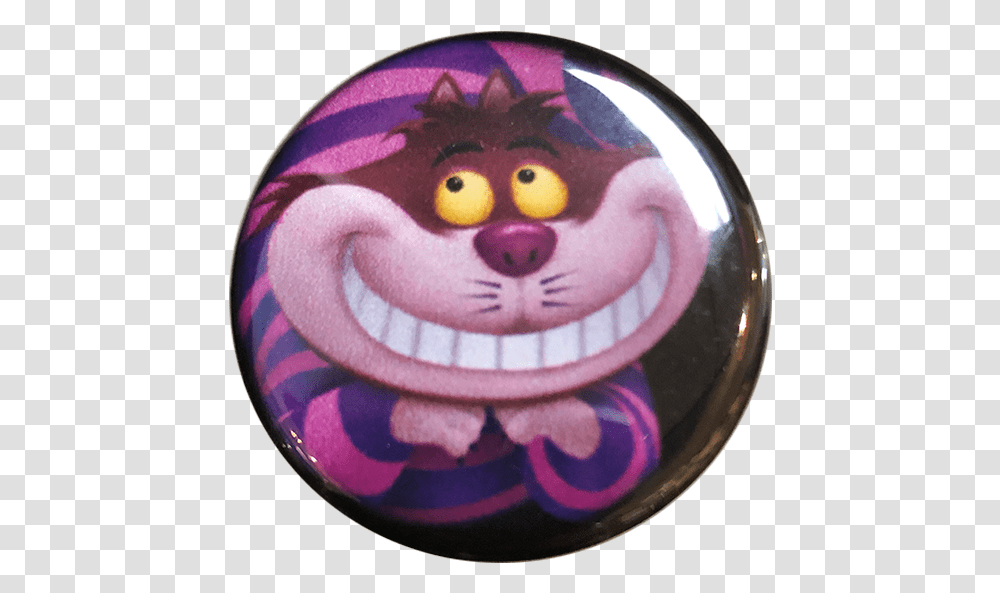 Cheshire Cat Button Stregatto Alice Nel Paese Delle Meraviglie, Logo, Trademark, Badge Transparent Png