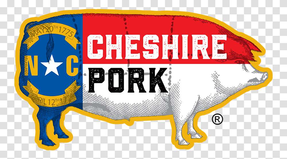 Cheshire Pork Flag Of North Carolina, Piggy Bank, Animal, Transportation Transparent Png