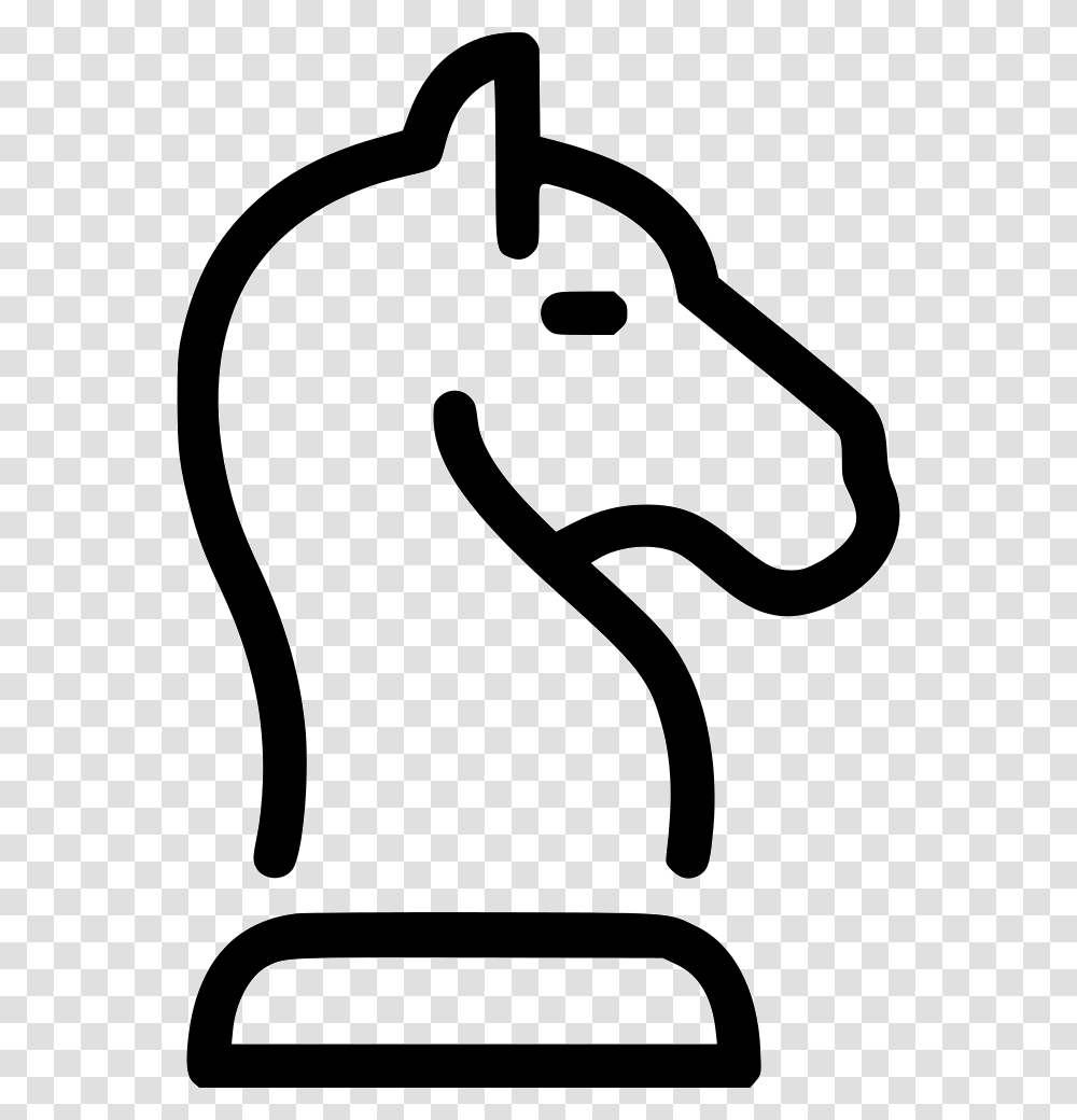 Chess Horse Game Strategy Icon, Stencil, Silhouette, Number Transparent Png