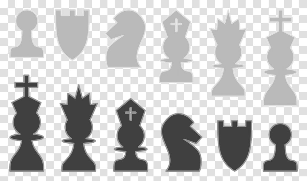 Chess King Queen Pawn Pieces Game Strategy Game Chess Pieces Set, Number, Alphabet Transparent Png