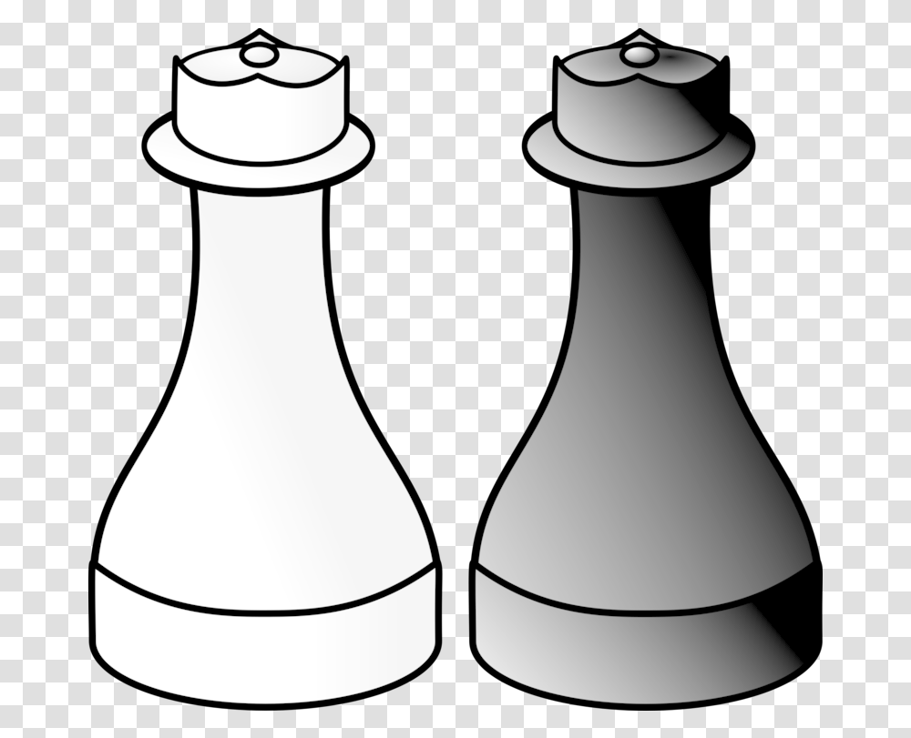 Chess Piece Queen King White And Black In White And Queen Black And White Chess, Lamp, Game, Bottle Transparent Png