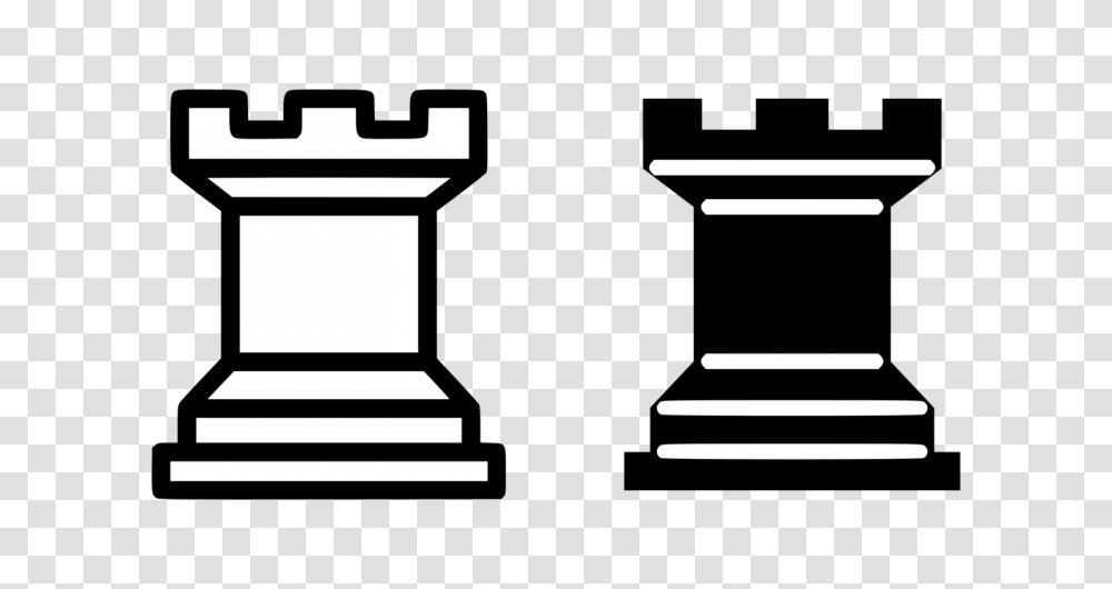 Chess Piece Rook Pawn Knight, Stencil, Logo Transparent Png