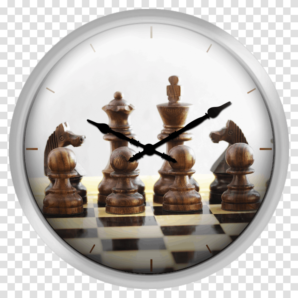Chess Pieces On Chess Board Chess, Game, Analog Clock Transparent Png