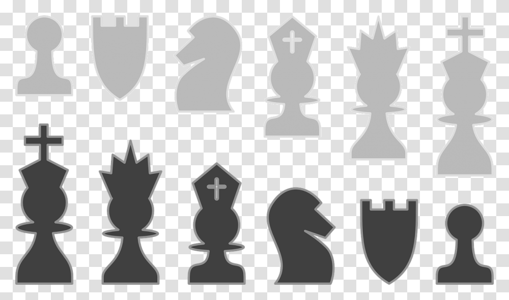 Chess Pieces Set, Number, Silhouette Transparent Png