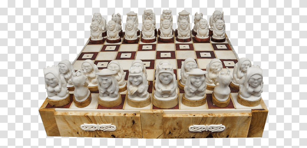 Chess Set Of Bone Sergey Popov Original Chess Set, Game Transparent Png