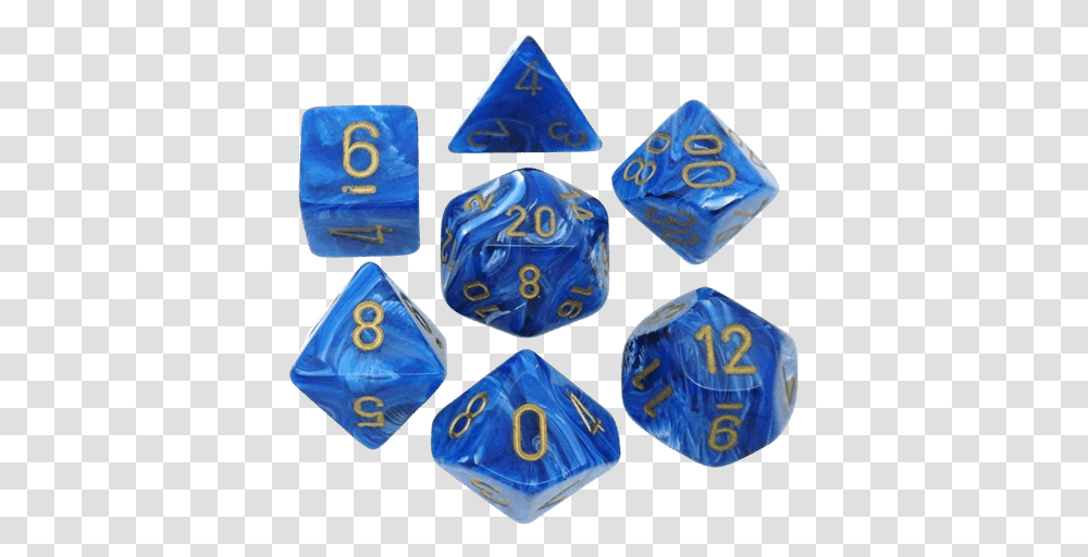 Chessex Vortex Blue With Gold Polyhedral Dice Set Chessex Vortex Blue W Gold, Diaper, Game Transparent Png