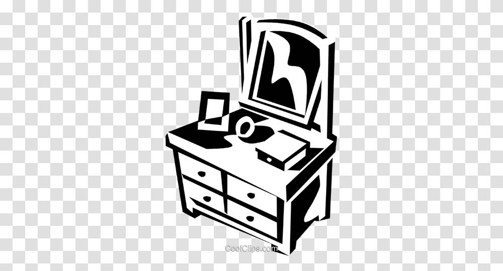 Chest Of Drawers Royalty Free Vector Clip Art Illustration, Furniture, Dresser, Cabinet, Table Transparent Png