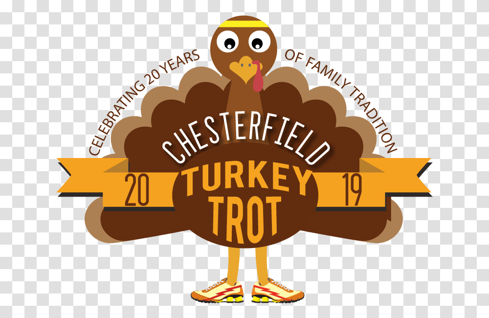 Chesterfield 20th Annual Turkey Trot Illustration, Word, Text, Crowd, Advertisement Transparent Png