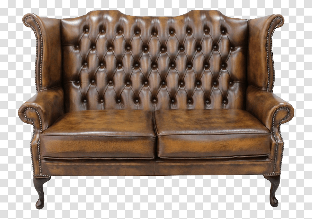 Chesterfield Leather Sofa Image Vintage Sofa In, Couch, Furniture, Chair, Armchair Transparent Png