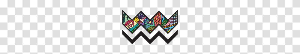 Chevron Pattern With A Line In Black, Stained Glass, Rubix Cube Transparent Png