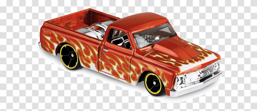 Chevy C10 Flames Hot Wheels, Pickup Truck, Vehicle, Transportation, Fire Truck Transparent Png