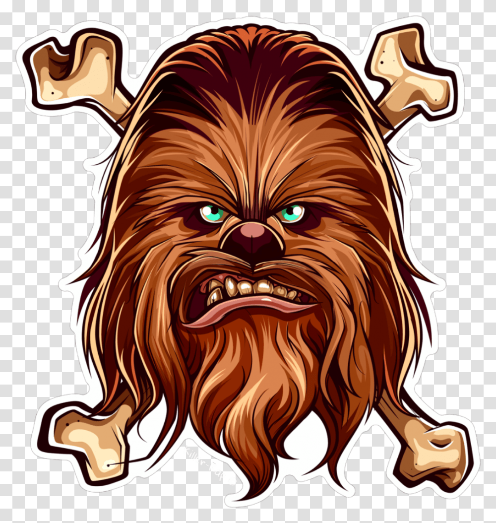 Chewbacca Illustration, Face, Animal, Mammal Transparent Png