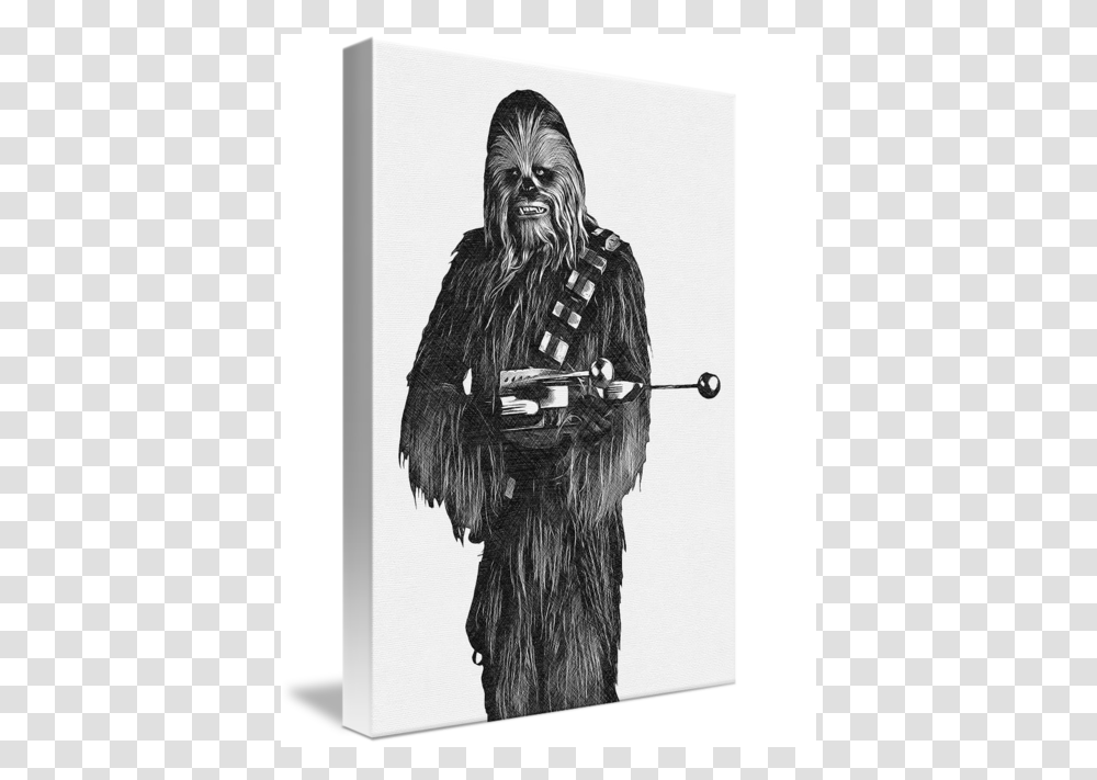 Chewbacca Star Wars Art Canvas, Person, Leisure Activities, Face, Bagpipe Transparent Png