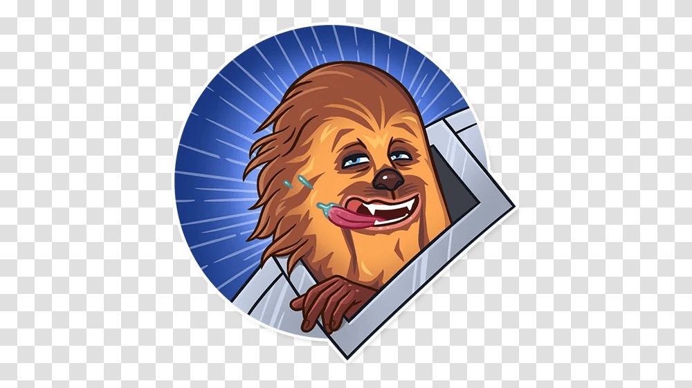 Chewbacca Wookiee Star Wars Sticker 9 Custom Decals Chewbacca, Label, Text, Logo, Symbol Transparent Png
