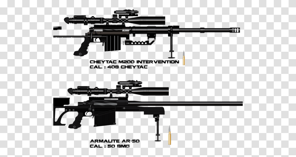 Cheytac M200 Intervention, Weapon, Weaponry, Machine Gun, Lighting Transparent Png