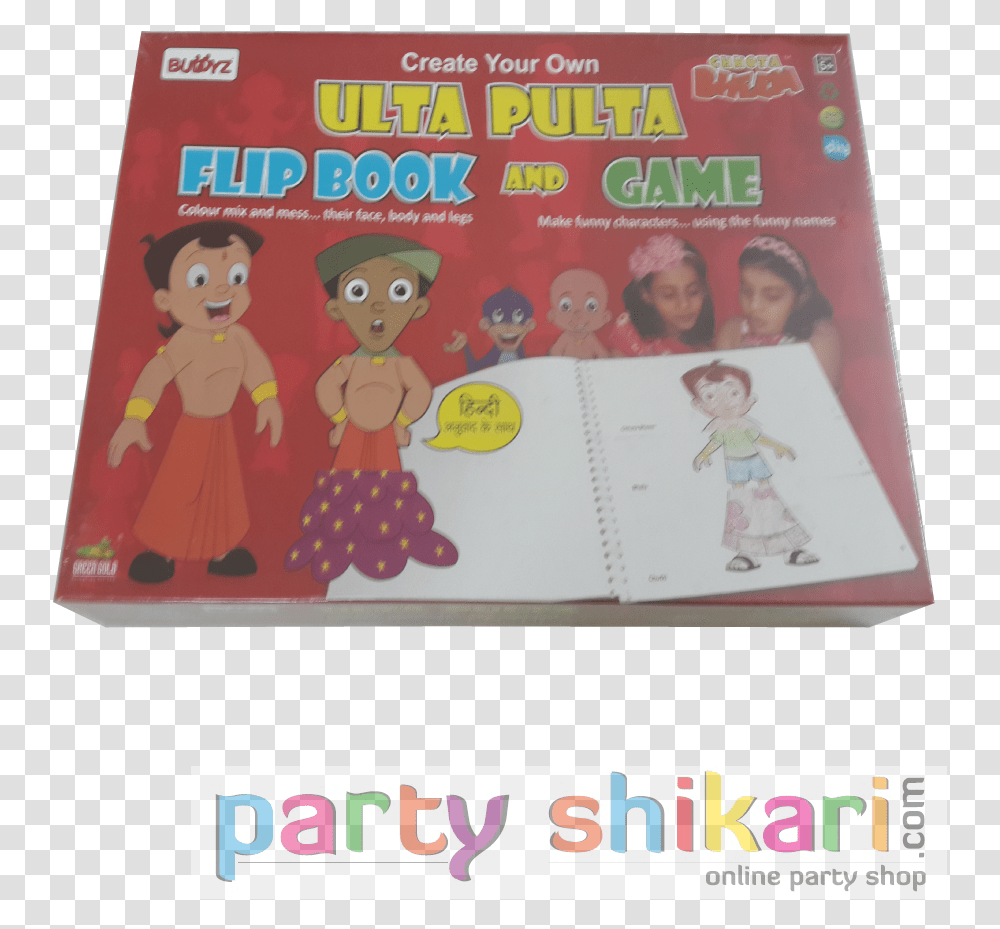 Chhota Bheem Diy Ulta Pulta Flip Book Download Cartoon, Person, Human, Envelope Transparent Png