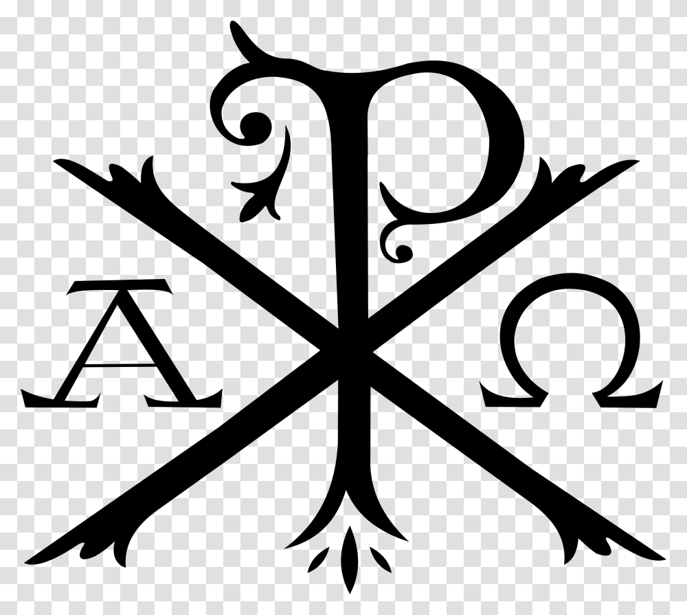Chi Rho Alpha And Omega Christian Cross Symbol Chi Rho, Leaf, Plant, Pattern, Stencil Transparent Png