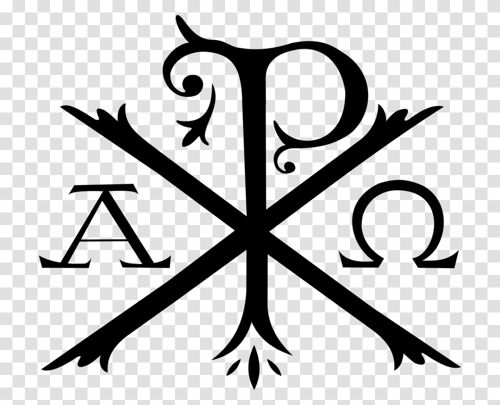 Chi Rho Alpha And Omega Christian Cross Symbol, Gray, World Of Warcraft Transparent Png