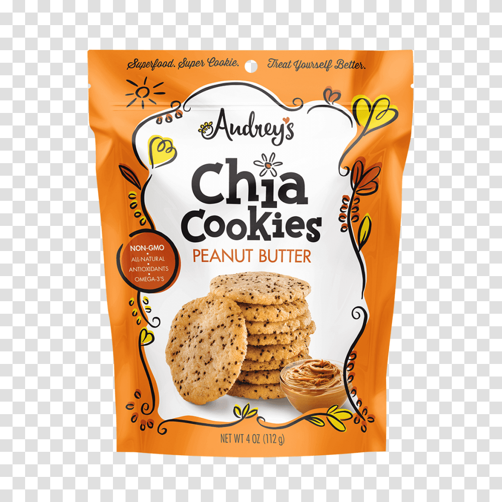 Chia Cookies Audreys Chia, Bread, Food, Cracker, Snack Transparent Png