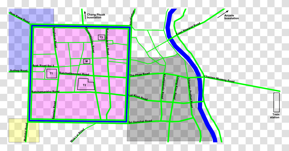 Chiang Mai City Map, Plot Transparent Png
