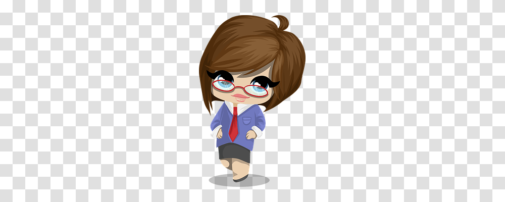 Chibi Person, Book, Doll, Toy Transparent Png