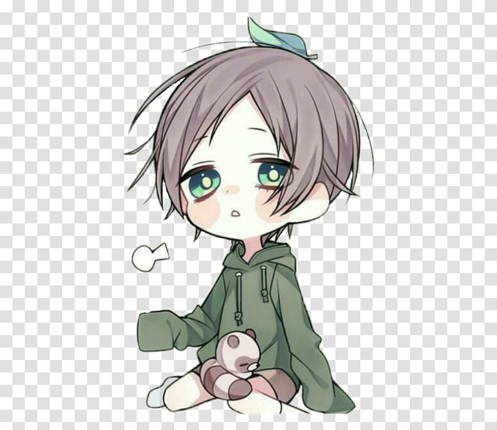 Chibi Anime Boy Animeboy Green Chibi Green Boy, Comics, Book, Helmet Transparent Png