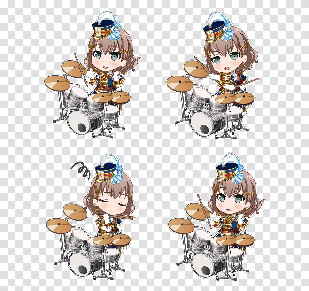 Chibi Anime Drummer, Percussion, Musical Instrument, Musician, Person Transparent Png