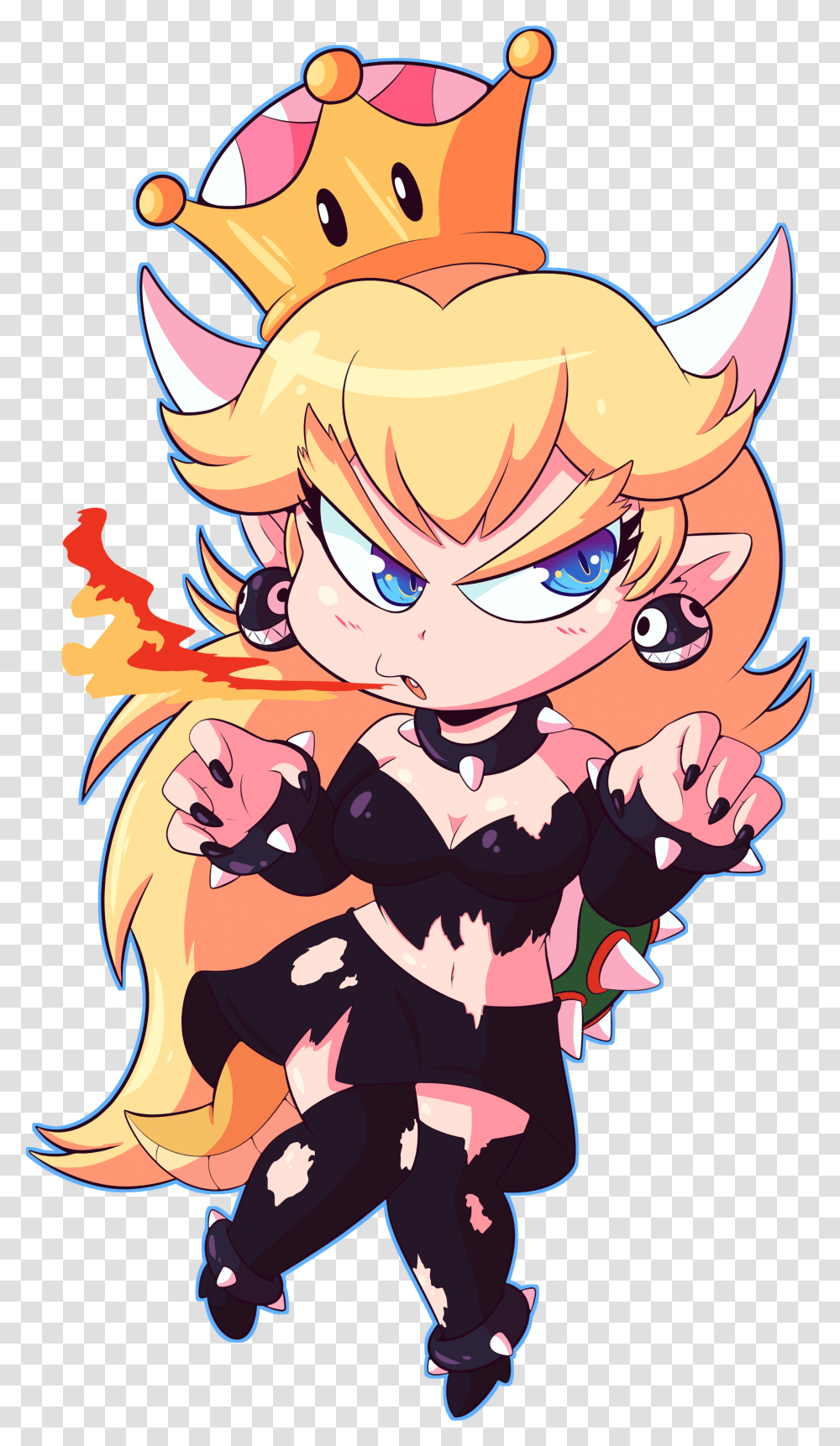 Chibi Bowsette Fictional Character, Graphics, Art, Comics, Book Transparent Png