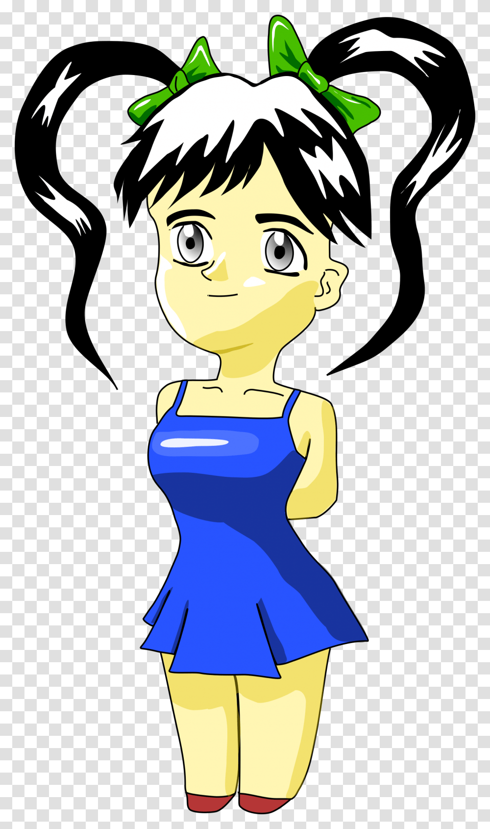 Chibi Character Clip Arts Girl Tornado Clipart, Dress, Person, Female Transparent Png
