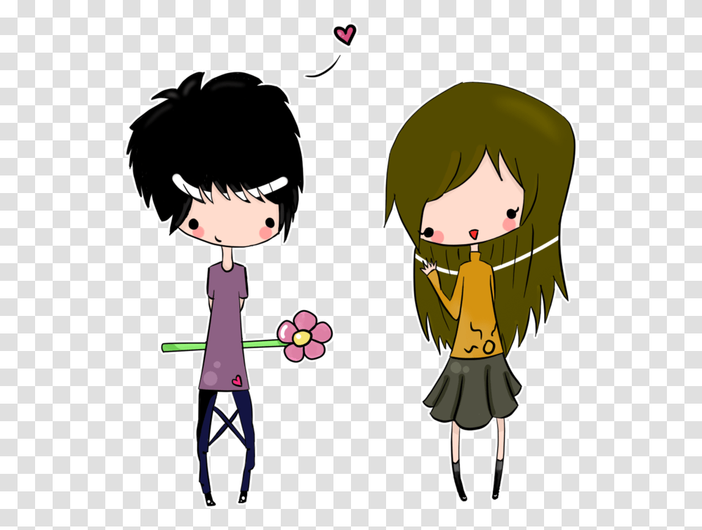 Chibi Couple By Darknadin If Someone Really Loves You No Matter, Female, Face, Plant Transparent Png