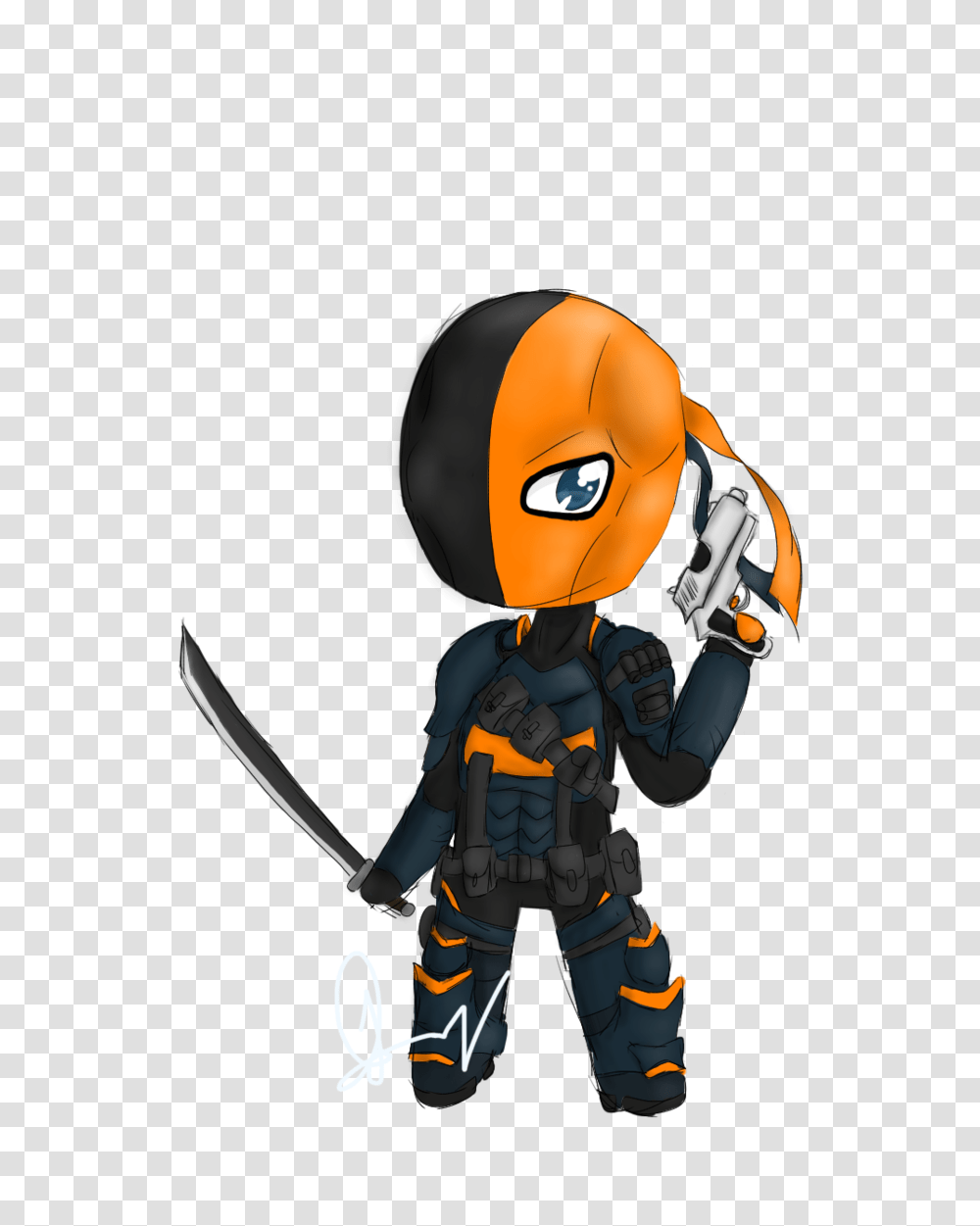 Chibi Deathstroke Art Req, Person, Human, Helmet Transparent Png