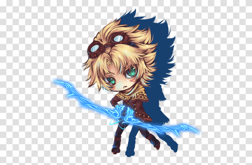 Chibi Ez Uploaded By Ahri League Of Legends Ezreal Chibi, Manga, Comics, Book, Graphics Transparent Png