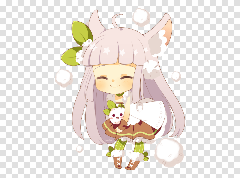Chibi Girl Holding A Dog, Food, Eating, Face, Drawing Transparent Png