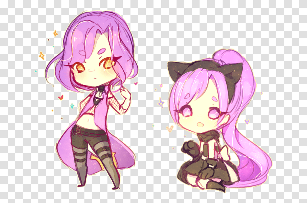 Chibi Girl With Purple Hair, Comics, Book Transparent Png