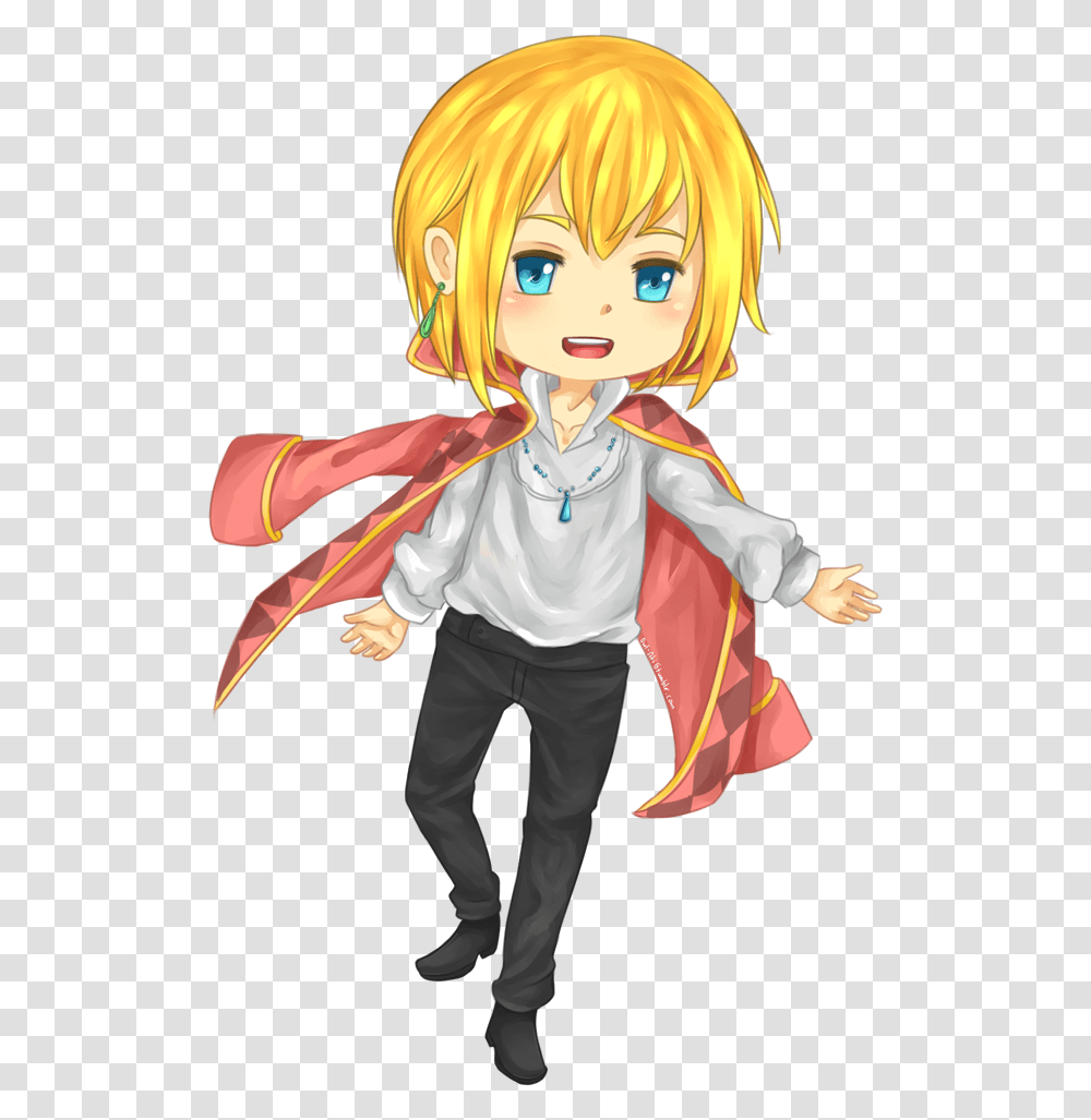 Chibi Howl From Howls Moving Castle, Comics, Book, Person, Human Transparent Png
