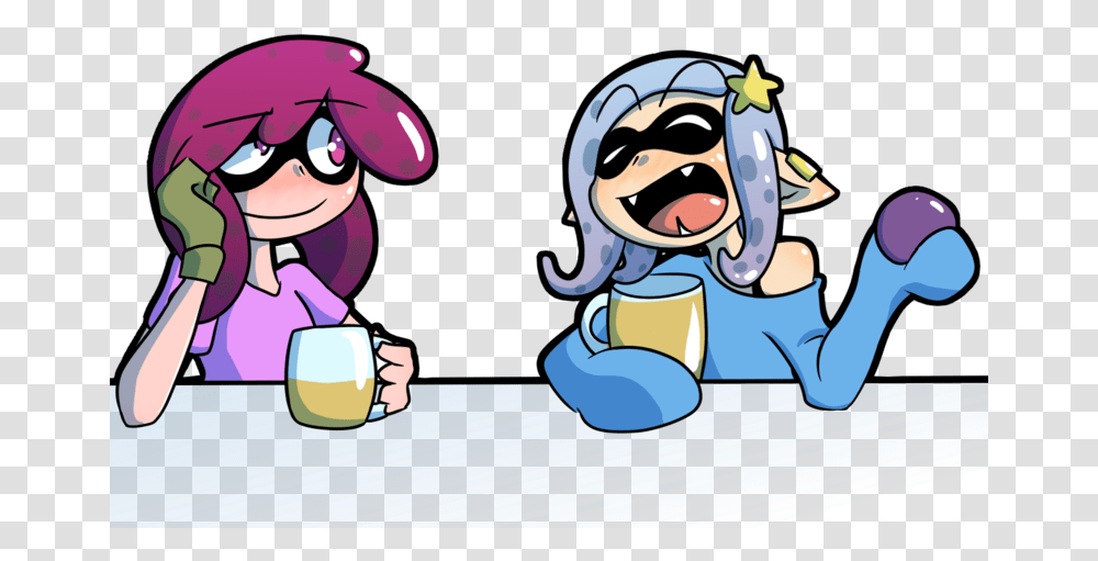 Chibi Inkling Girl Art, Dating, Person, Sunglasses, Coffee Cup Transparent Png