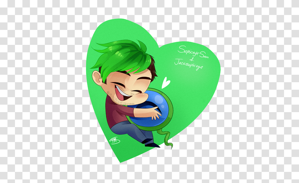 Chibi Jacksepticeye And Septiceye Sam, Green, Person, Elf Transparent Png