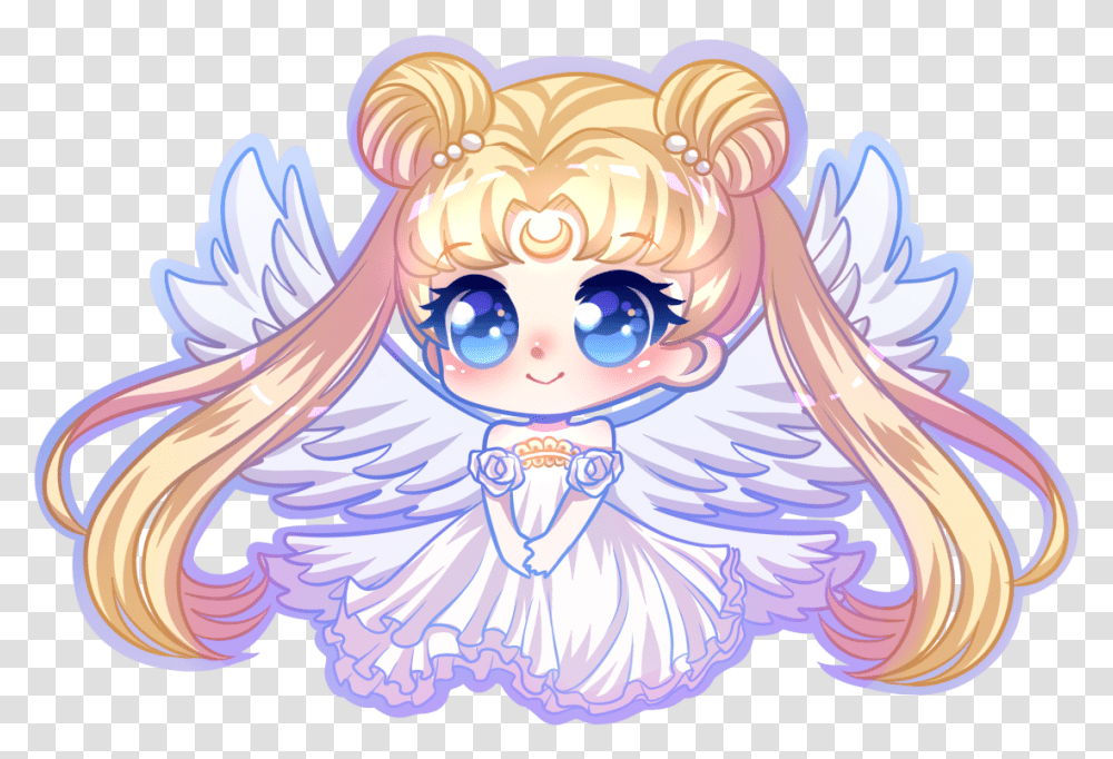 Chibi Kawaii Sailor Moon Chibi, Angel, Archangel Transparent Png