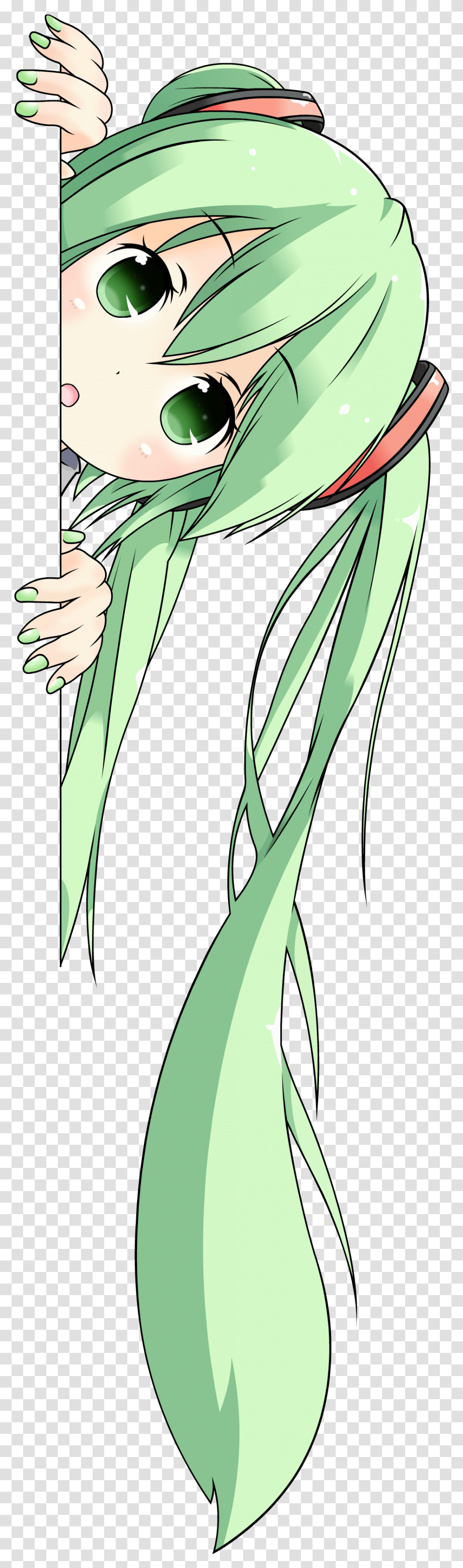 Chibi Miku, Plant, Helmet, Apparel Transparent Png