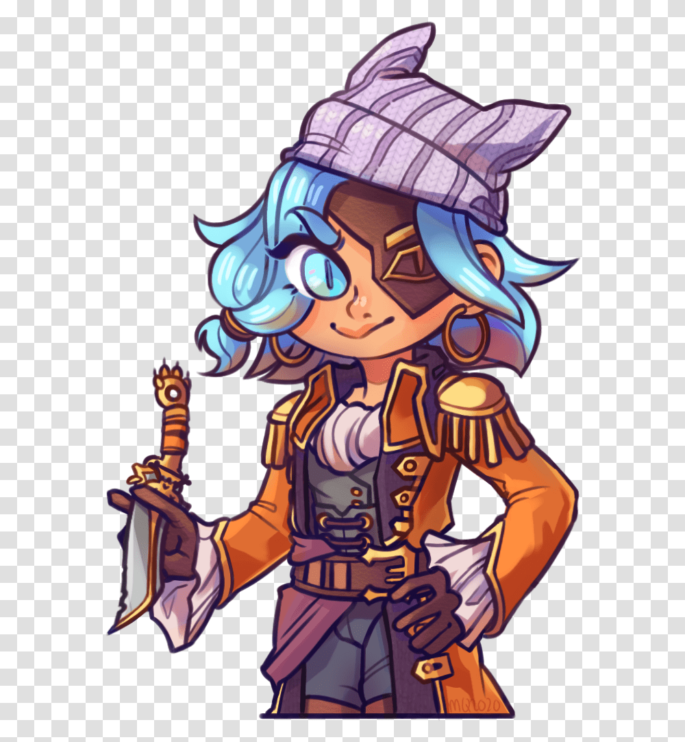 Chibi Pirate Maeveshe Caught The Blade That Way Cartoon, Person, Crowd, Leisure Activities, Doodle Transparent Png