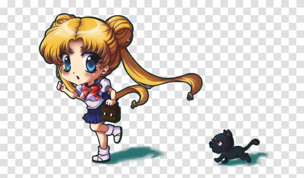 Chibi Sailor Moon Chibi Luna Sailor Moon, Person, Human, Toy, Manga Transparent Png