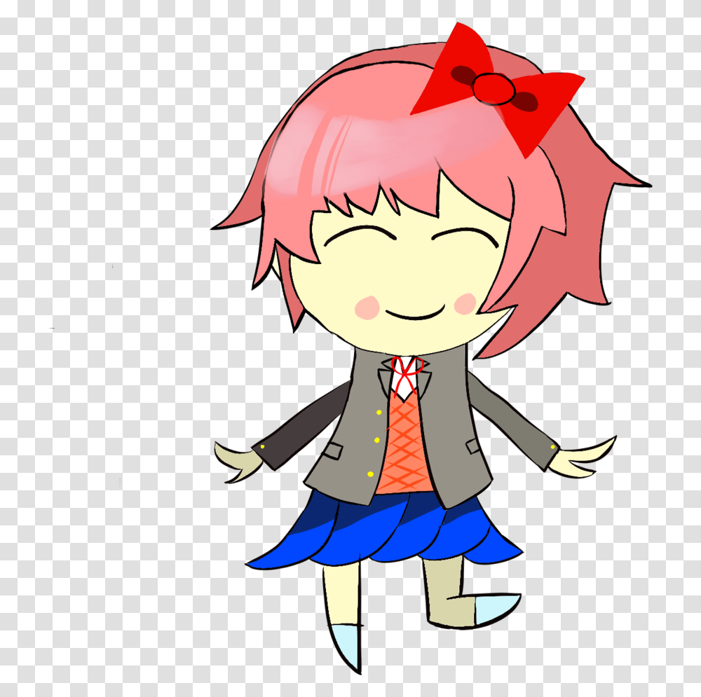 Chibi Sayori Cartoon, Person, Costume, Book Transparent Png