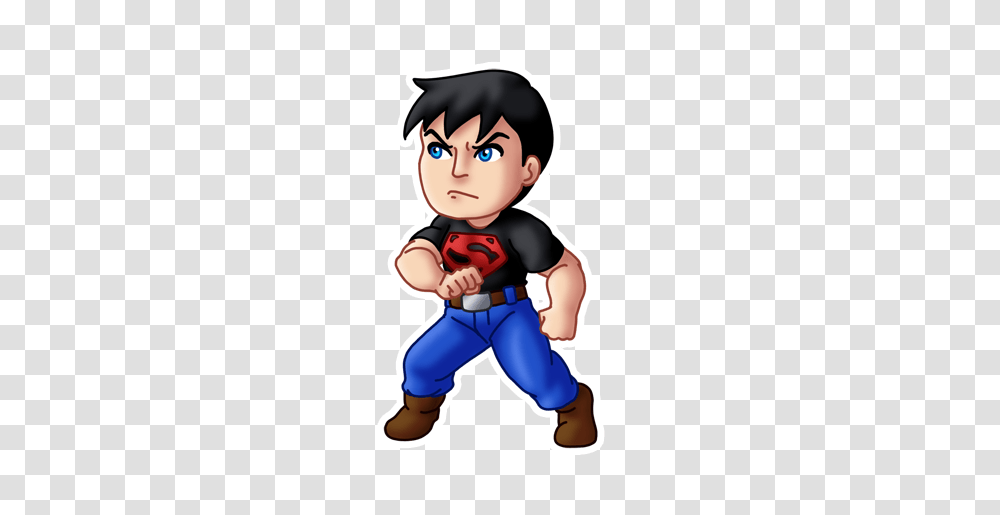 Chibi Superboy, Person, Figurine, People, Book Transparent Png